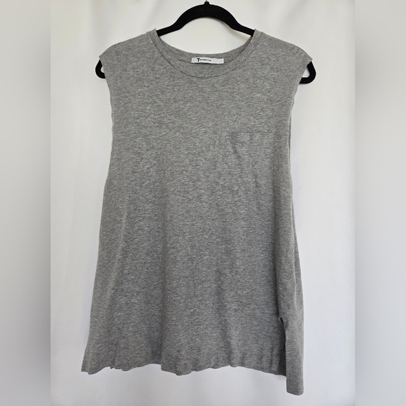T Alexander Wang Muscle Tank Gray Sleeveless Women's Medium Minimalist Capsule - Picture 1 of 5